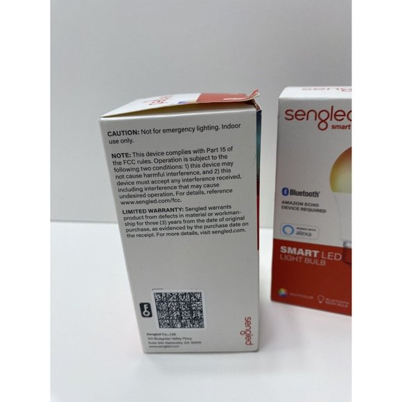 2 SENGLED SMART LIGHT BULB BLUETOOTH MESH COLOR CHANGING LED ALEXA 2 Bulbs - Picture 4 of 7